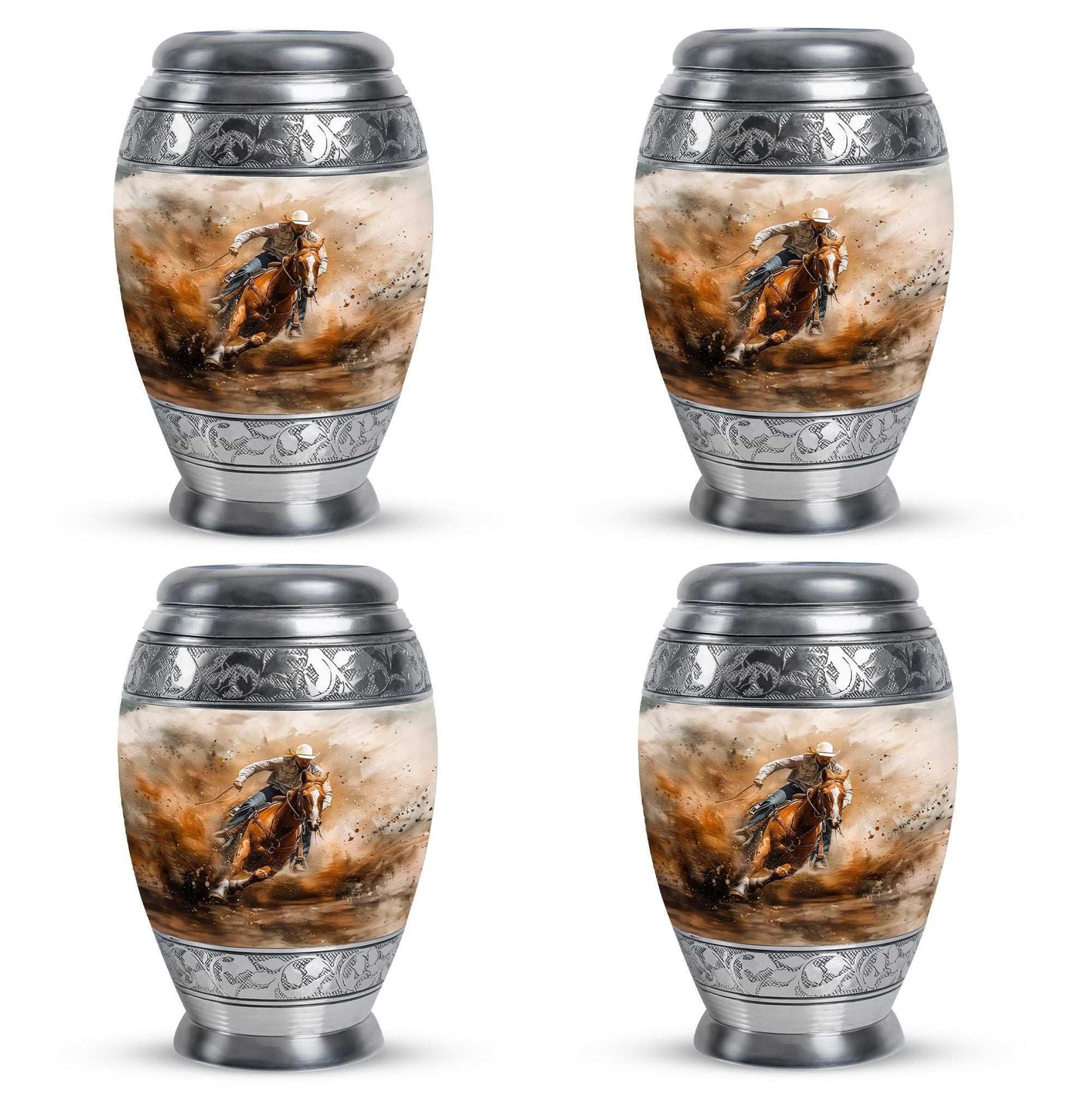 Cowboy Theme 3 Inch Keepsake Pack of 4