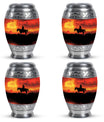 Cowboy Theme 3 Inch Keepsake Pack of 4