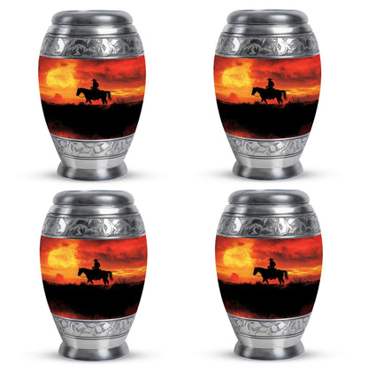 Cowboy Theme 3 Inch Keepsake Pack of 4