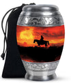 Cowboy Theme Large Urn 10 Inch