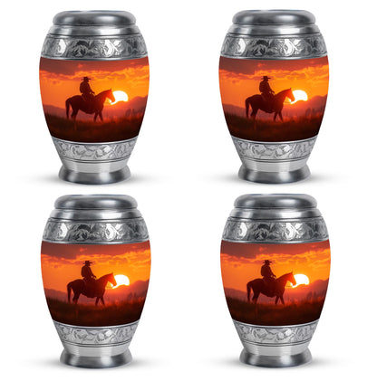 Cowboy Theme 3 Inch Keepsake Pack of 4