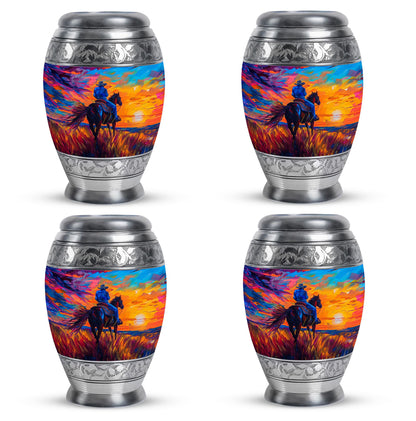Cowboy Theme 3 Inch Keepsake Pack of 4