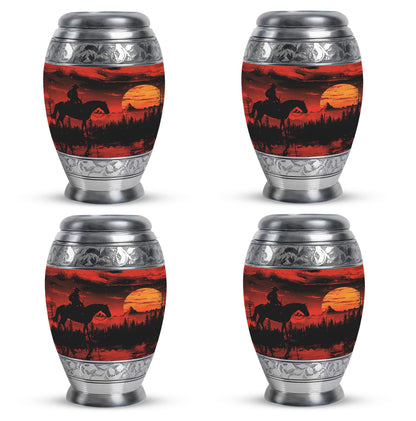 Cowboy Theme 3 Inch Keepsake Pack of 4