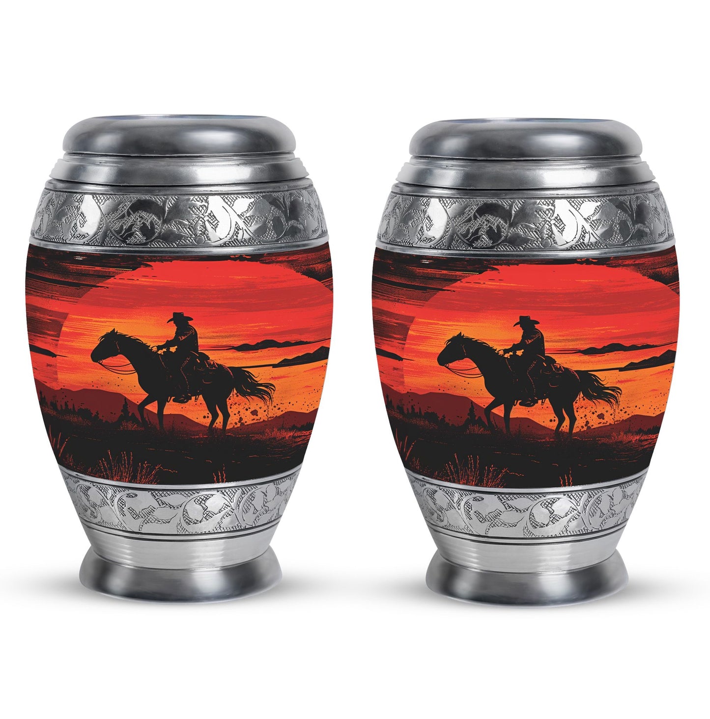 Cowboy Theme 3 Inch Keepsake Pack of 4