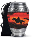 Cowboy Theme Large Urn 10 Inch