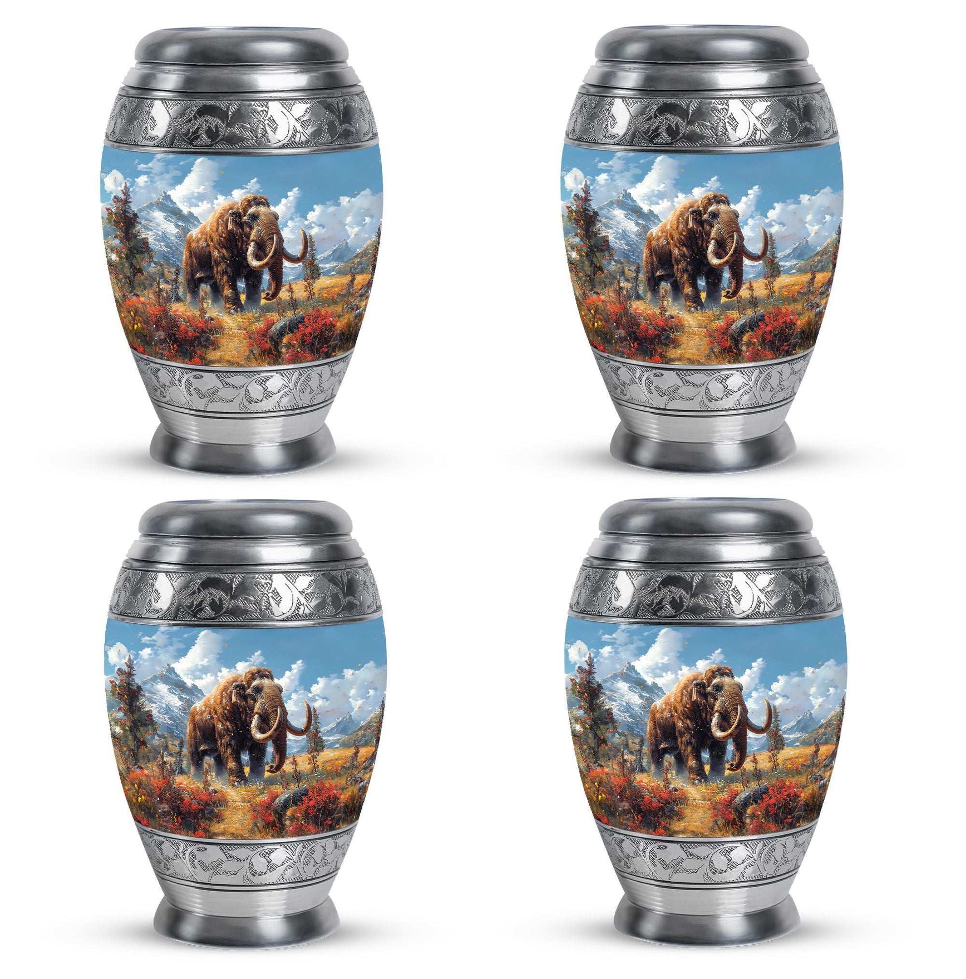 Mamoth Theme 3 Inch Keepsake Pack of 4