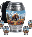 Mamoth Theme Large Urn With 4 Keepsake Urn