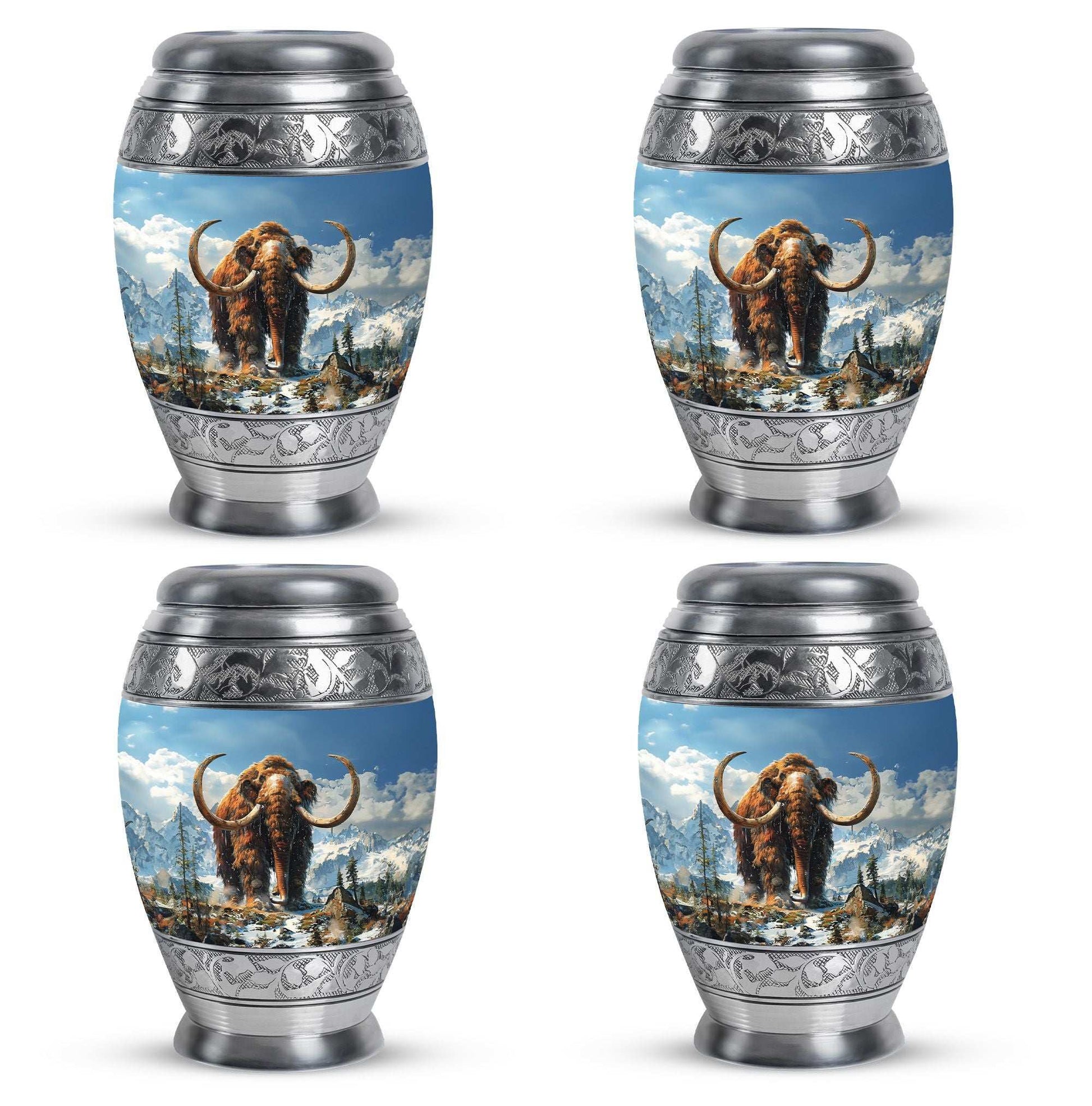 Mamoth Theme 3 Inch Keepsake Pack of 4