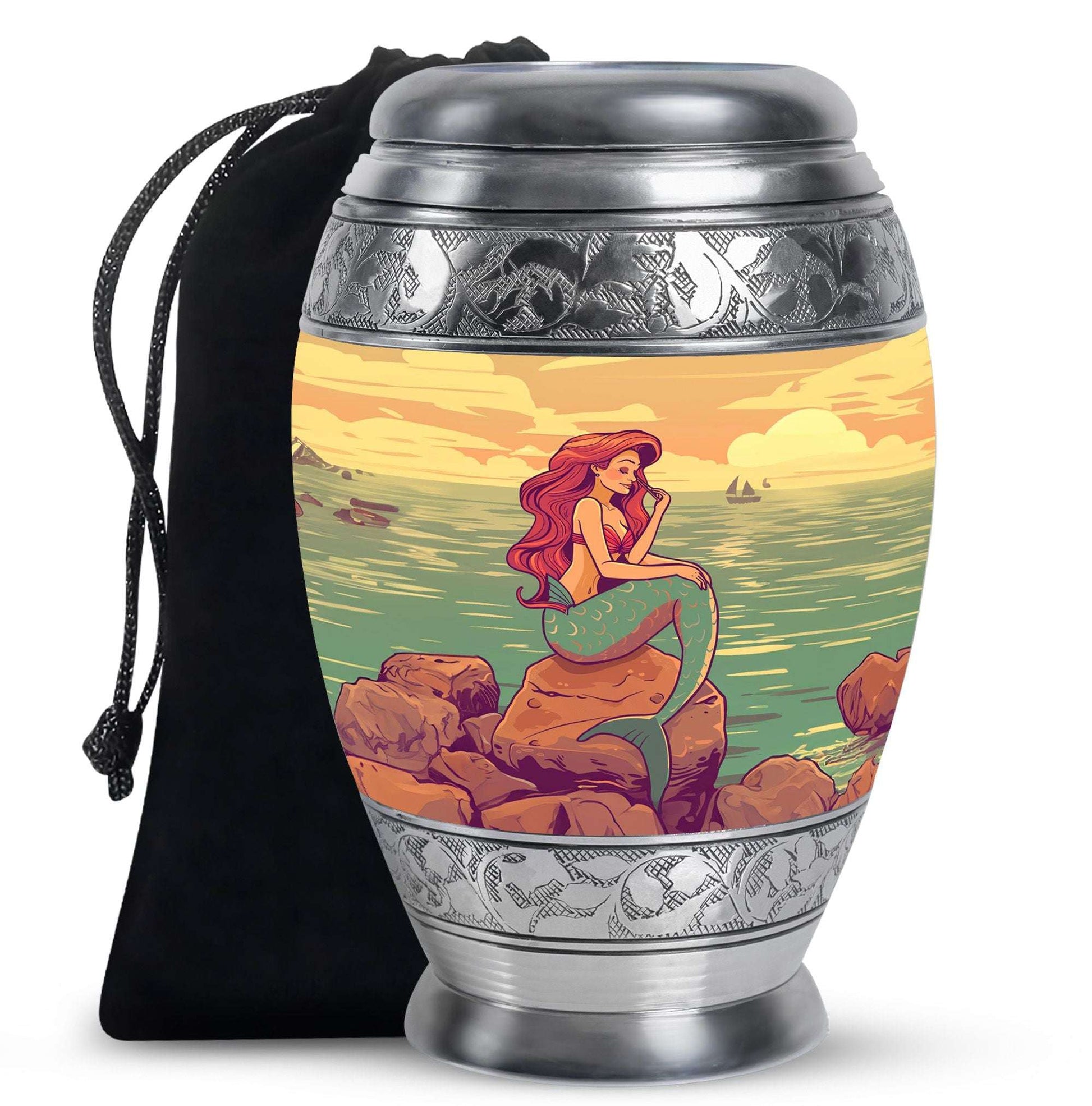 Mermaid Theme Large Urn 10 Inch