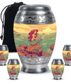 Mermaid Theme Large Urn With 4 Keepsake Urn