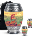 Mermaid Theme Large Urn With 2 Keepsake Urn