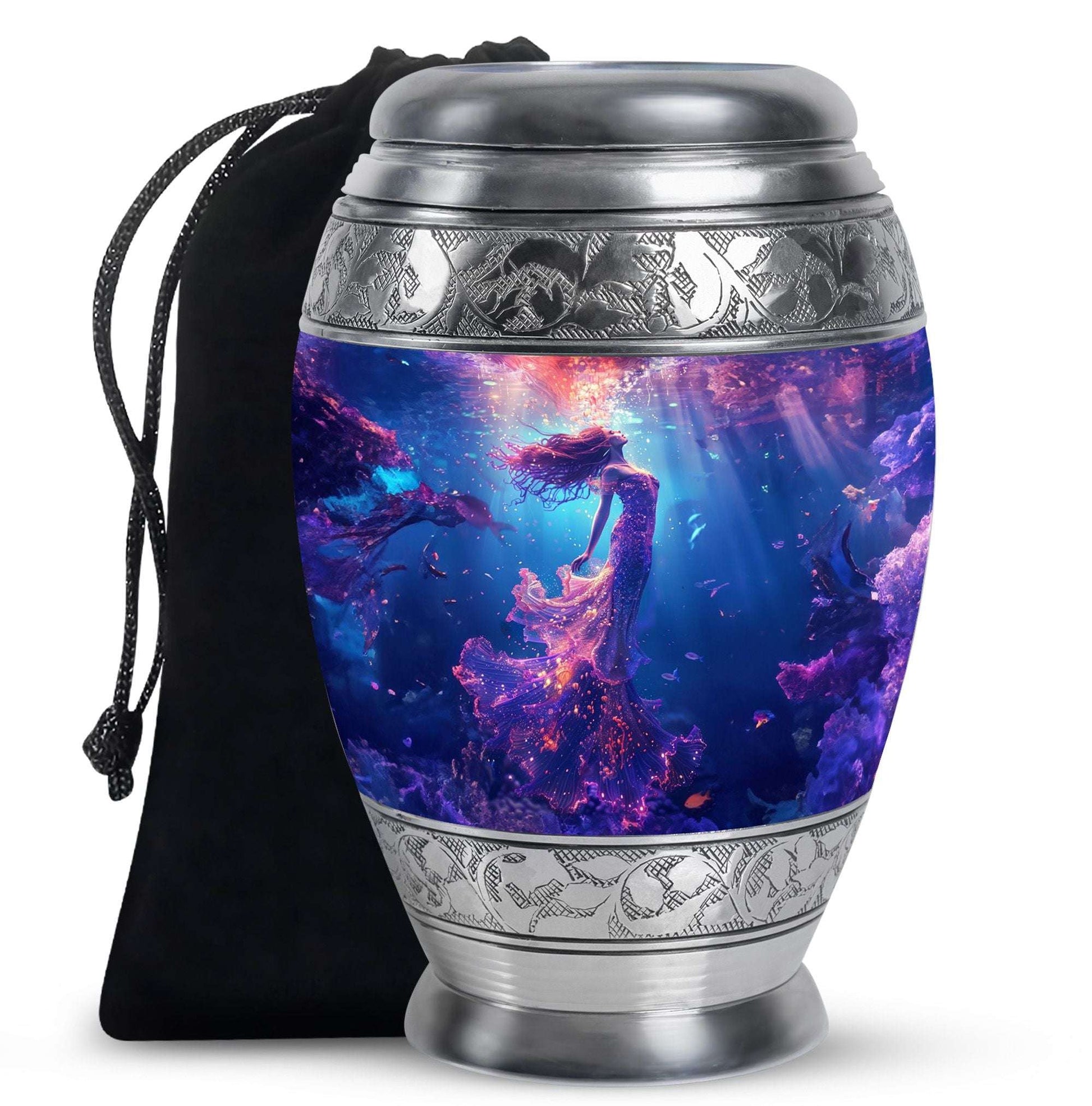 Mermaid Theme Large Urn 10 Inch