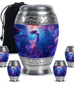 Mermaid Theme Large Urn With 4 Keepsake Urn