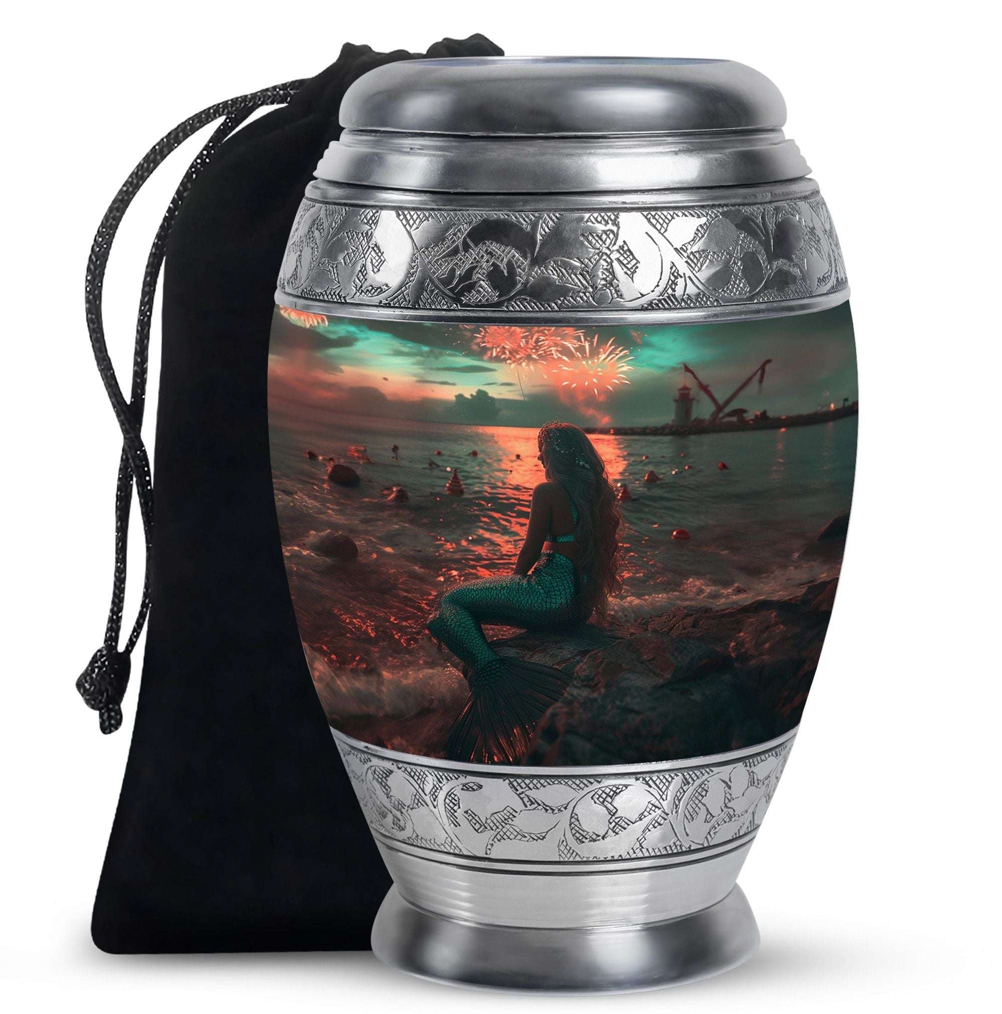 Mermaid Theme Large Urn 10 Inch