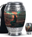 Mermaid Theme Large Urn With 1 Keepsake Urn
