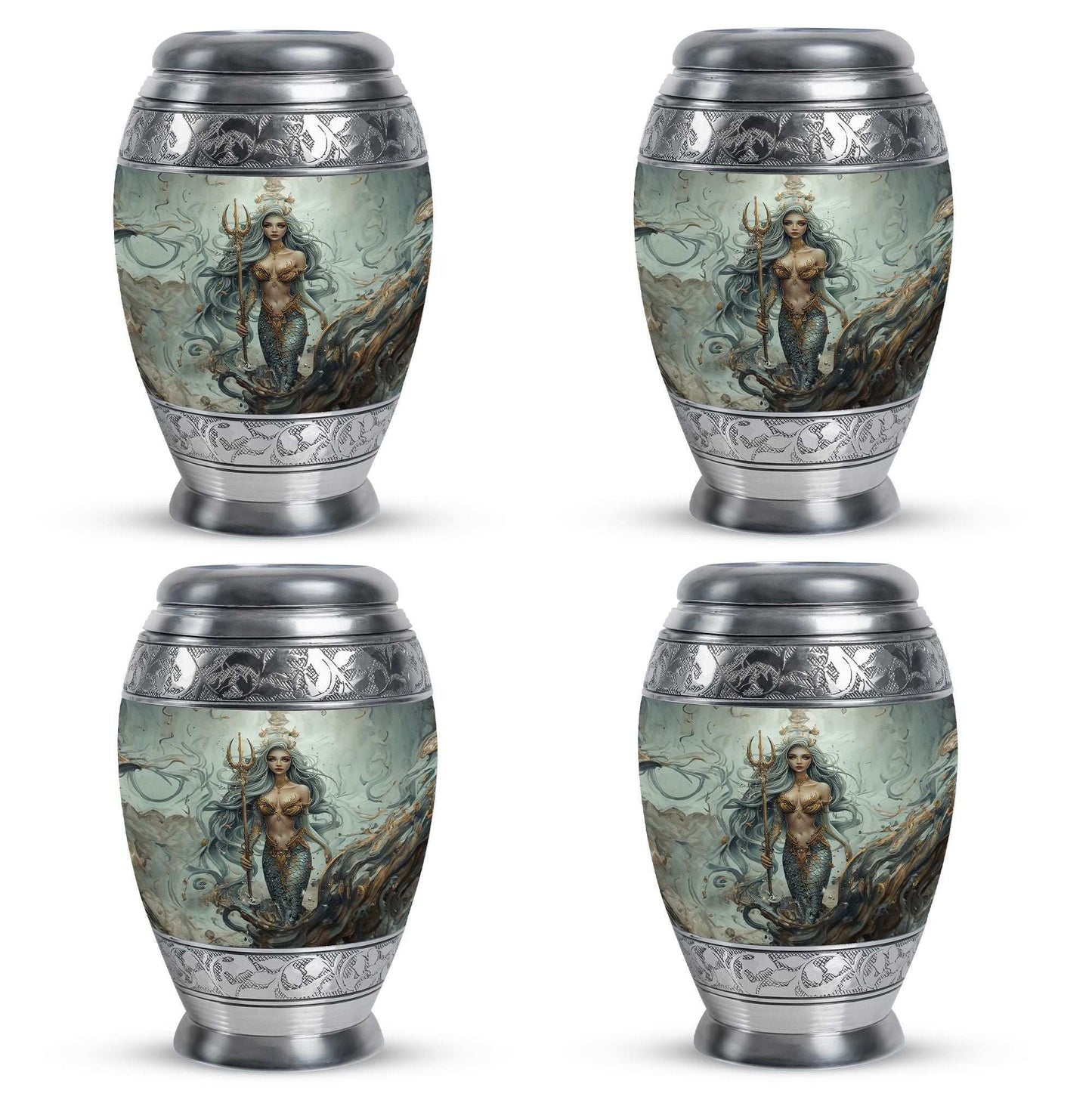 Mermaid Theme 3 Inch Keepsake Pack of 4