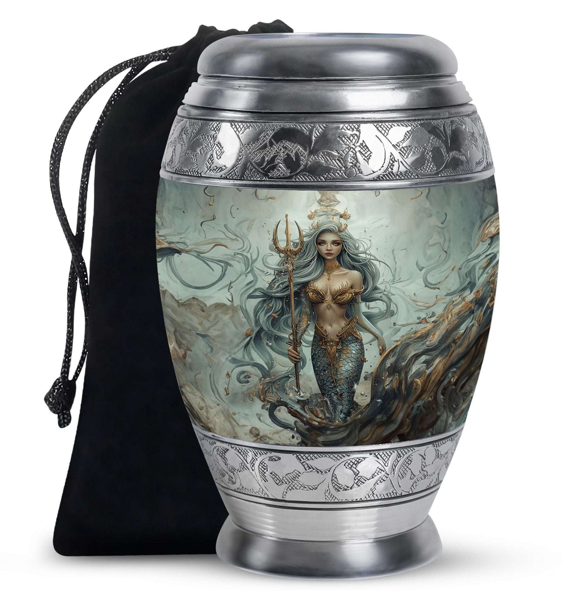 Mermaid Theme Large Urn 10 Inch