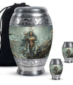 Mermaid Theme Large Urn With 2 Keepsake Urn