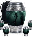 Mermaid Theme Large Urn With 4 Keepsake Urn
