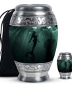 Mermaid Theme Large Urn With 1 Keepsake Urn