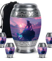 Mermaid Theme Large Urn With 4 Keepsake Urn