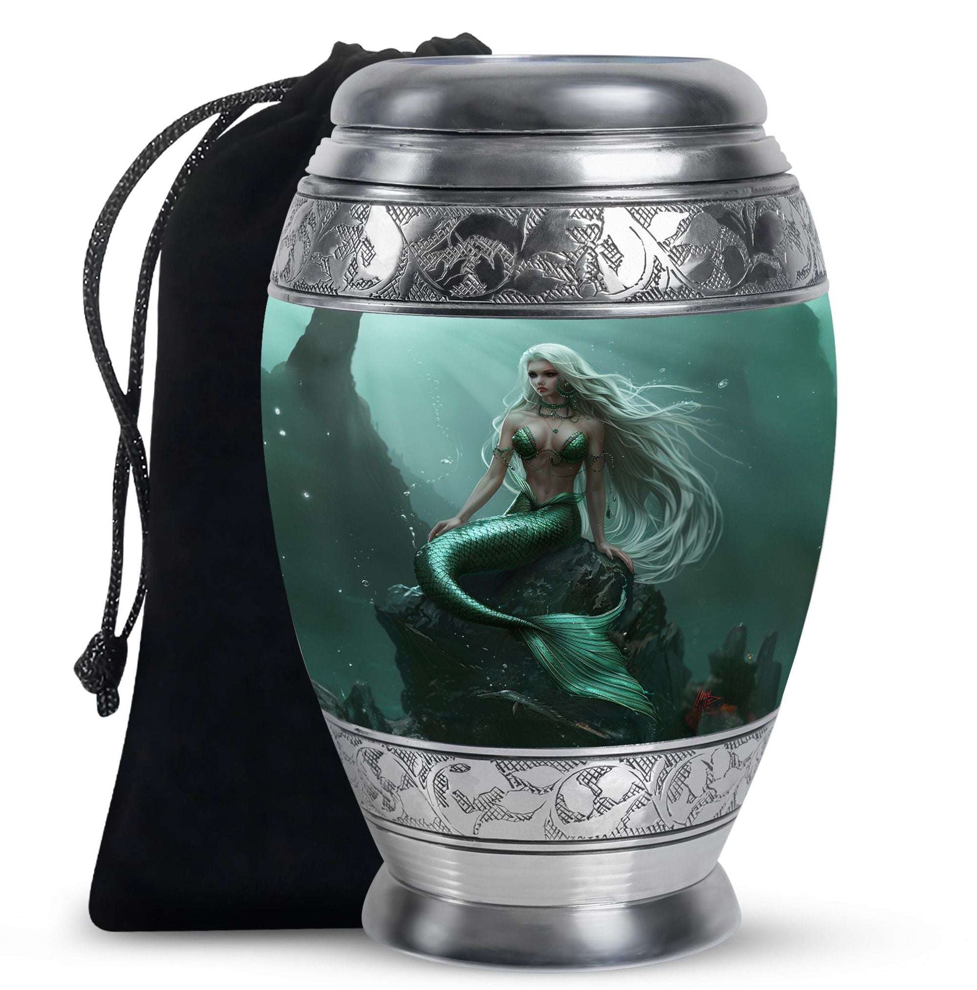 Mermaid Theme Large Urn 10 Inch