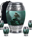 Mermaid Theme Large Urn With 4 Keepsake Urn