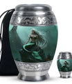 Mermaid Theme Large Urn With 1 Keepsake Urn