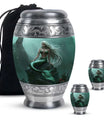 Mermaid Theme Large Urn With 2 Keepsake Urn