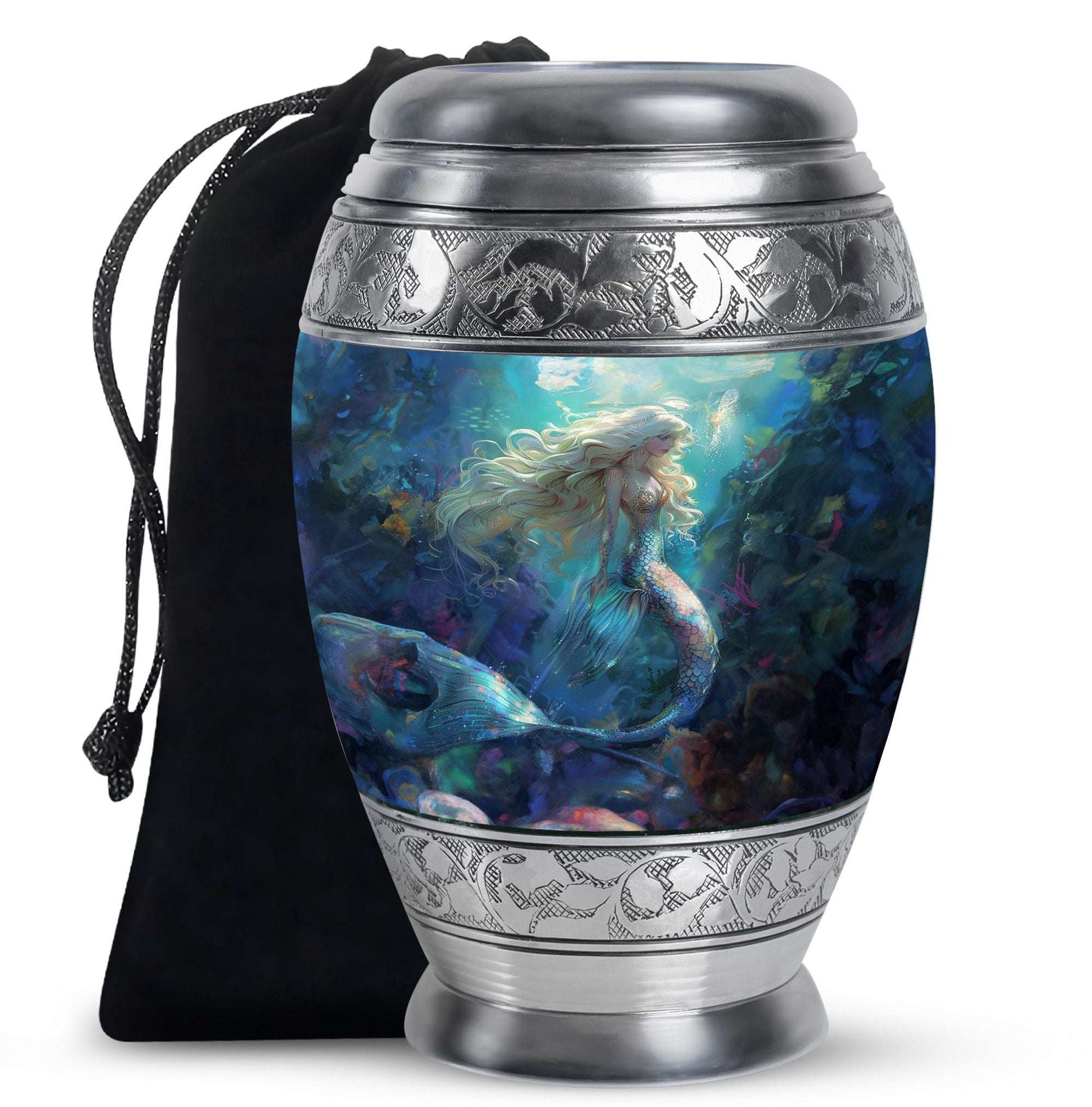 Mermaid Theme Large Urn 10 Inch
