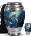 Mermaid Theme Large Urn With 1 Keepsake Urn