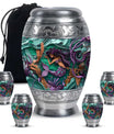 Mermaid Theme Large Urn With 4 Keepsake Urn