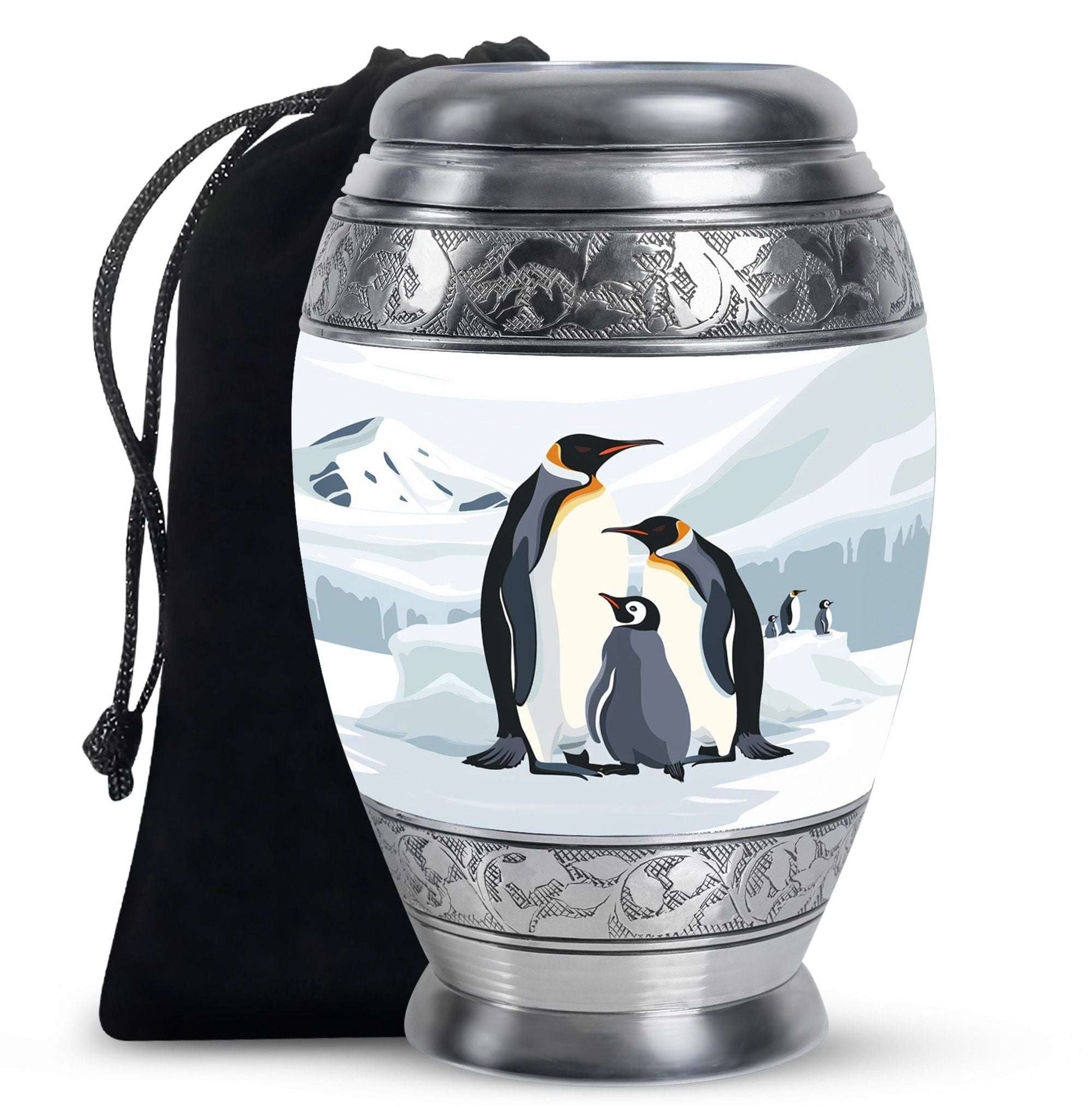 Penguin Theme Large Urn 10 Inch