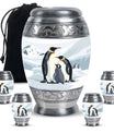 Penguin Theme Large Urn With 4 Keepsake Urn