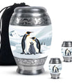 Penguin Theme Large Urn With 2 Keepsake Urn