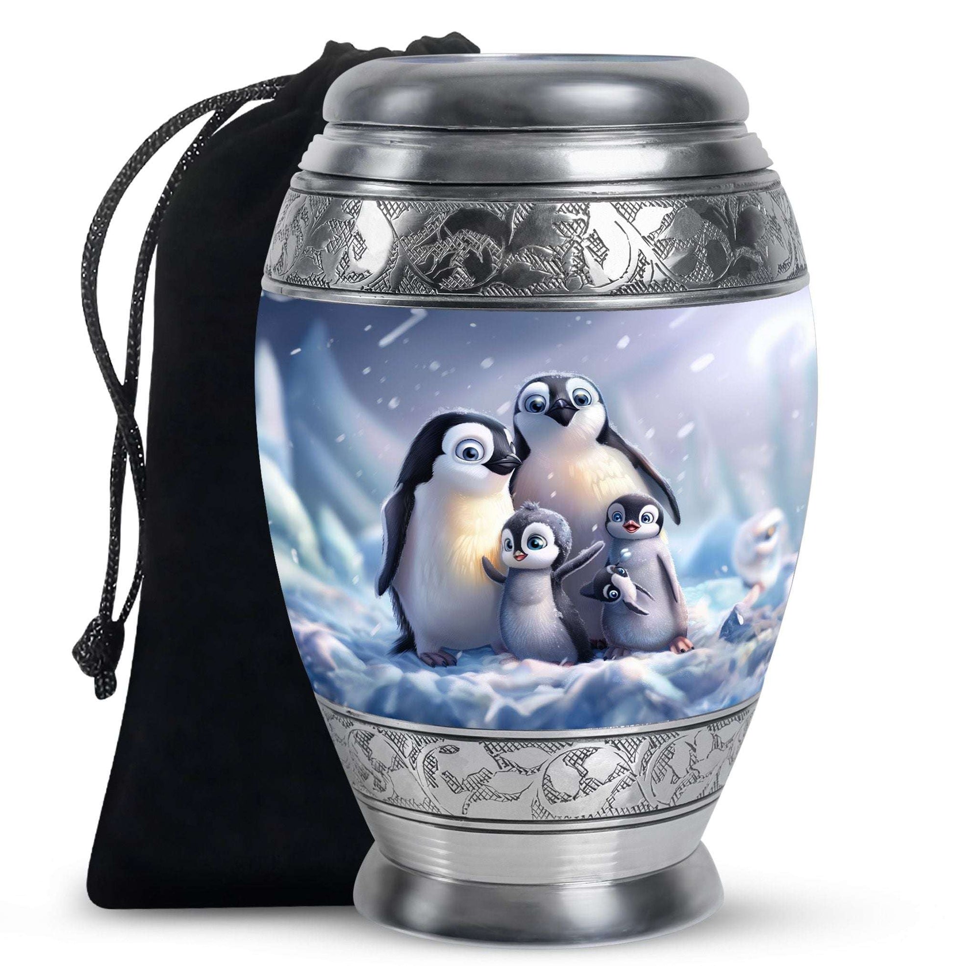 Penguin Theme Large Urn 10 Inch