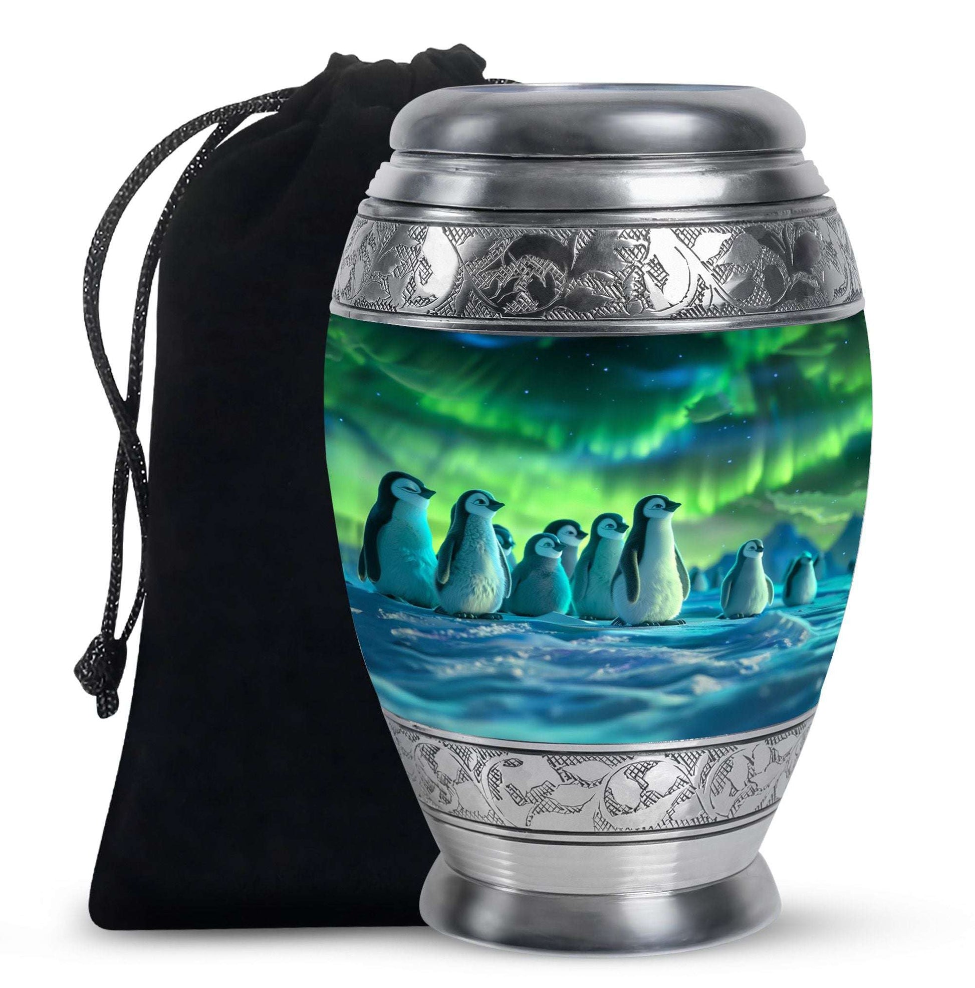 Penguin Theme Large Urn 10 Inch