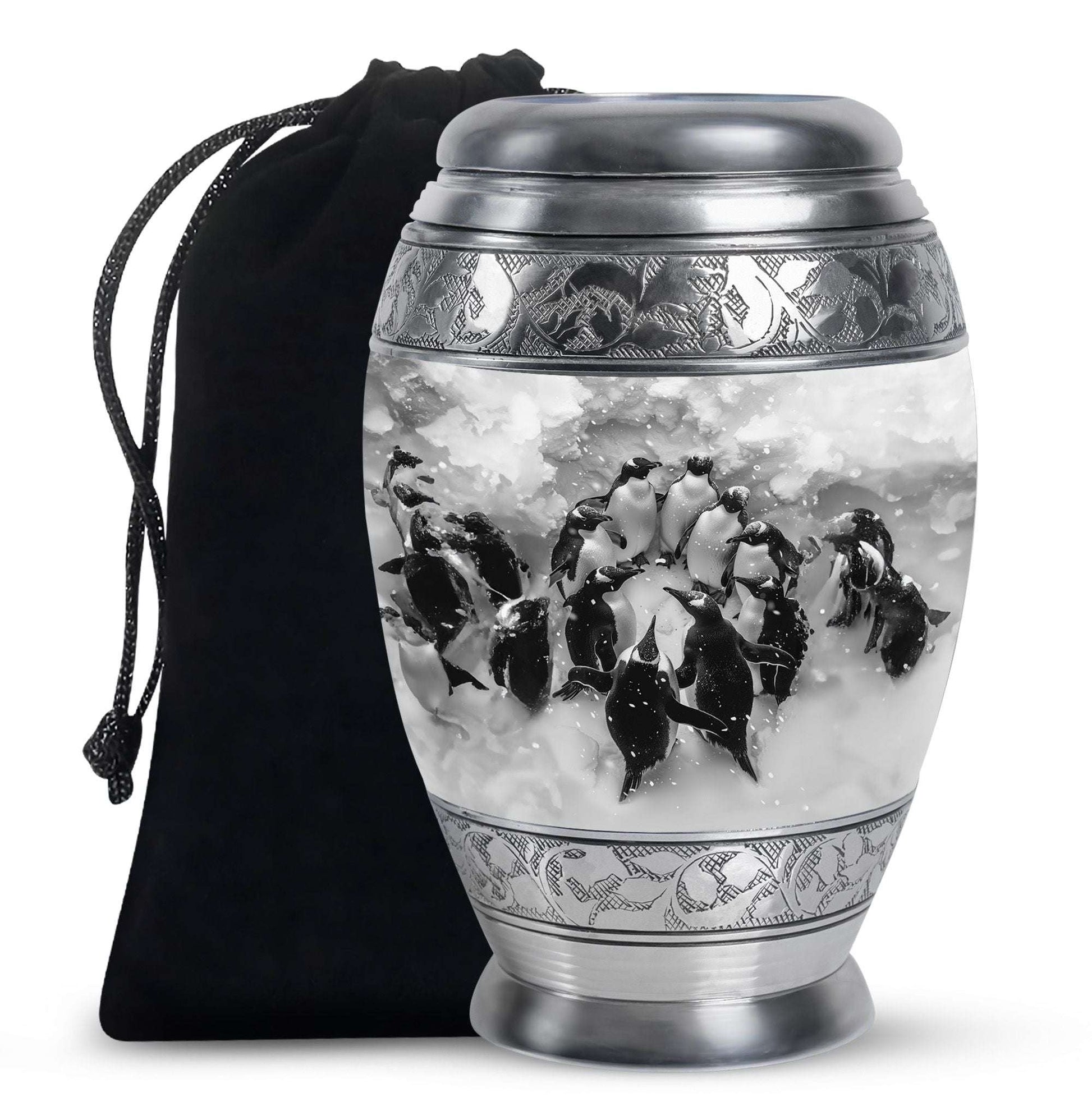 Penguin Theme Large Urn 10 Inch