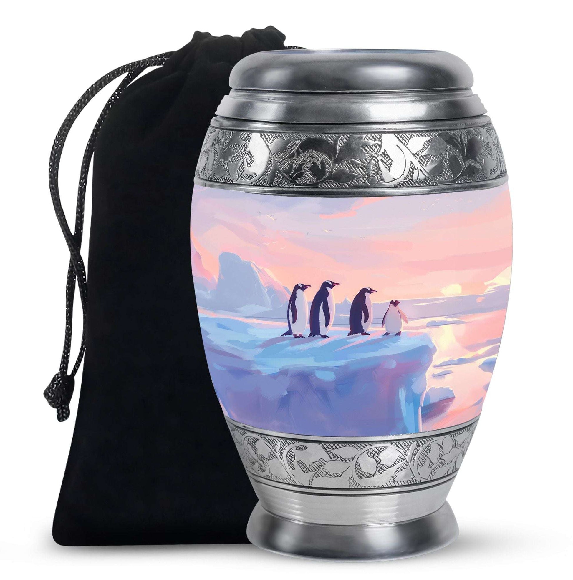 Penguin Theme Large Urn 10 Inch