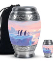 Penguin Theme Large Urn With 1 Keepsake Urn