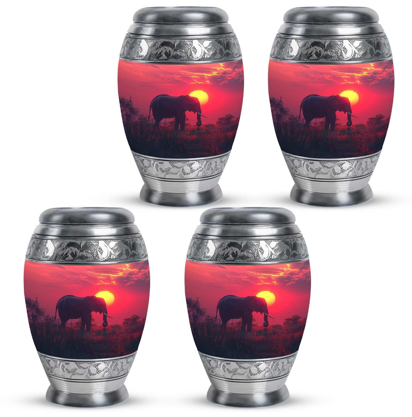 Elephant Theme 3 Inch Keepsake Pack of 4