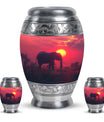 Elephant Theme Large Urn With 2 Keepsake Urn
