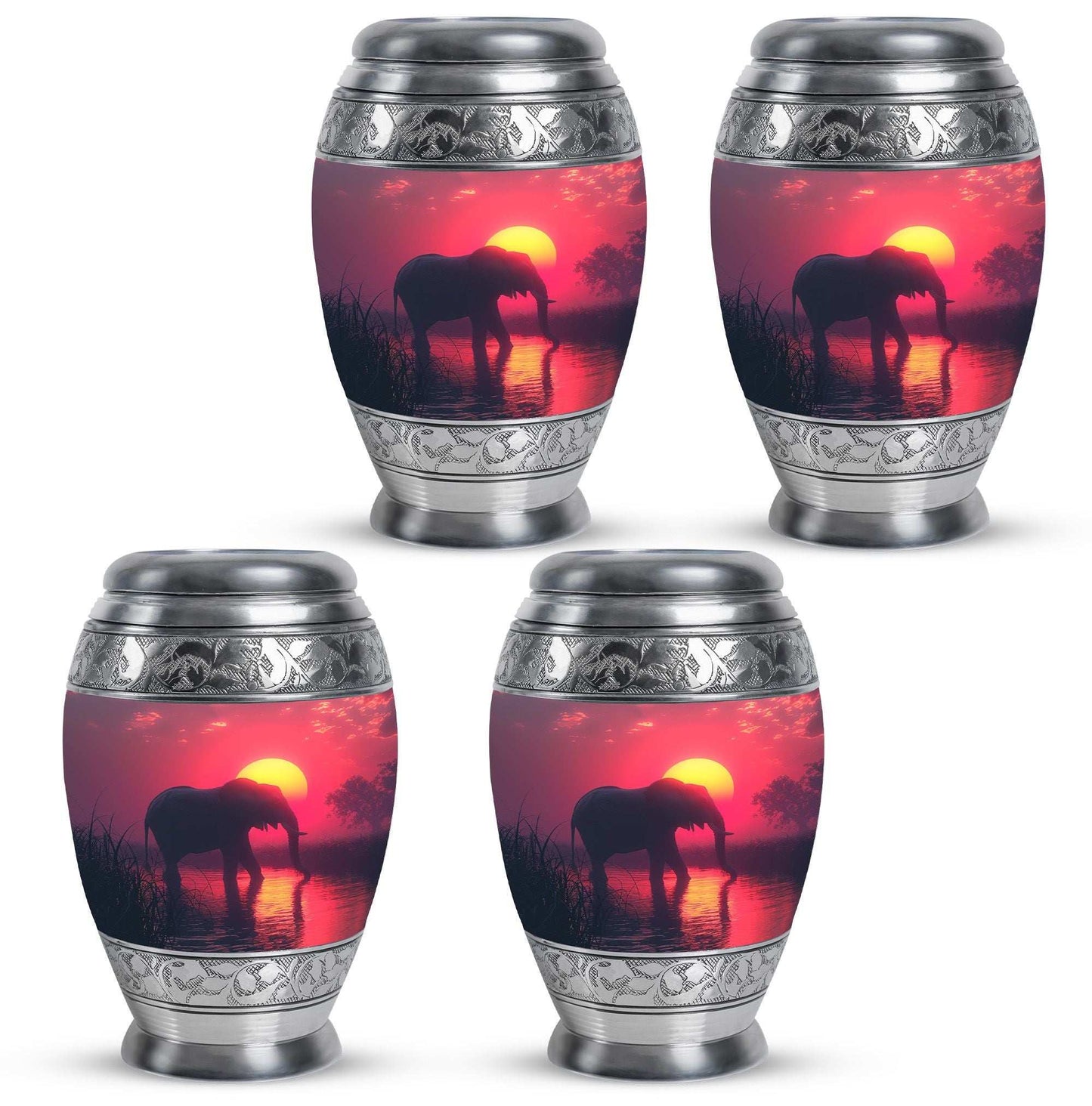 Elephant Theme 3 Inch Keepsake Pack of 4