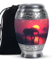 Elephant Theme Large Urn 10 Inch