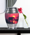 Elephant Theme Large Urn With 1 Keepsake Urn
