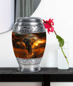 Elephant Theme Large Urn With 1 Keepsake Urn