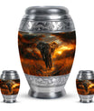 Elephant Theme Large Urn With 2 Keepsake Urn