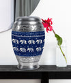Elephant Family Theme Large Urn With 1 Keepsake Urn