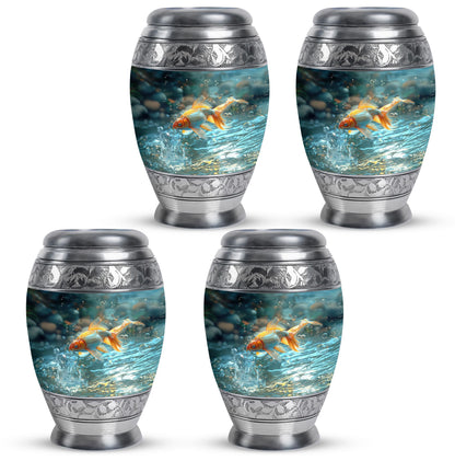 Gold Fish Theme 3 Inch Keepsake Pack of 4
