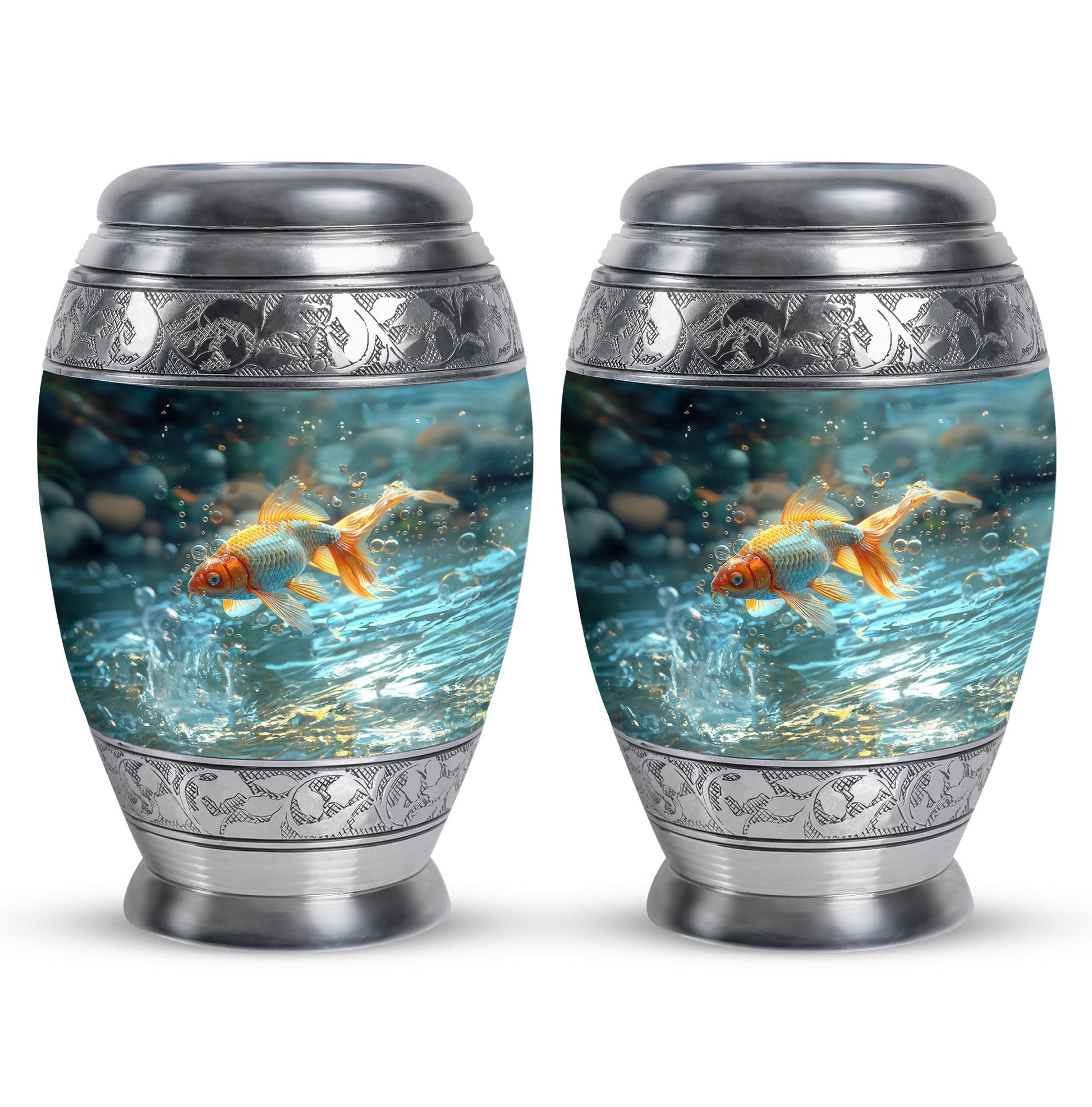 Gold Fish Theme 3 Inch Keepsake Pack of 2